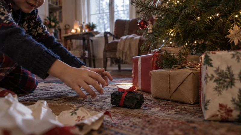 Boulet de charbon au pied du sapin : une tradition oubliée de Noël à redécouvrir