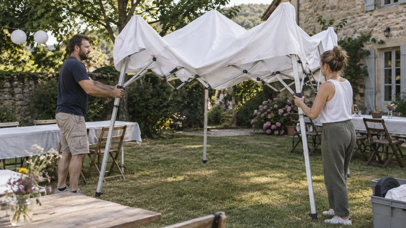 Tout savoir sur les tonnelles pliantes : un choix versatile pour vos événements