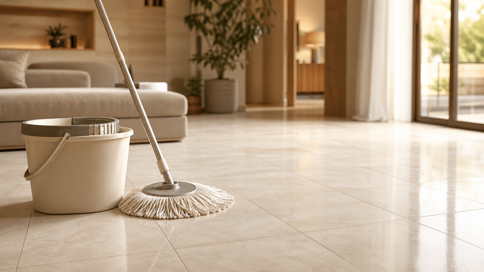 Balai espagnol avec franges pour nettoyer les sols